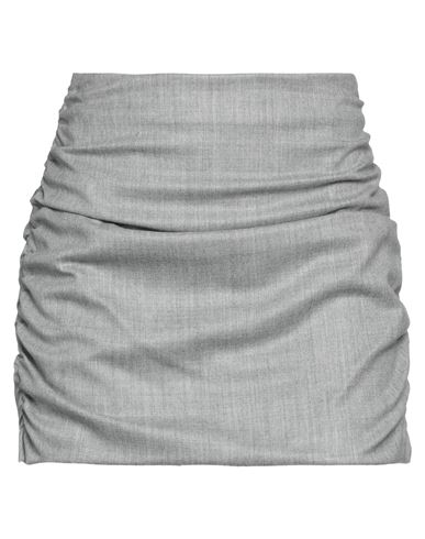Shop Wandering Woman Mini Skirt Grey Size 4 Virgin Wool