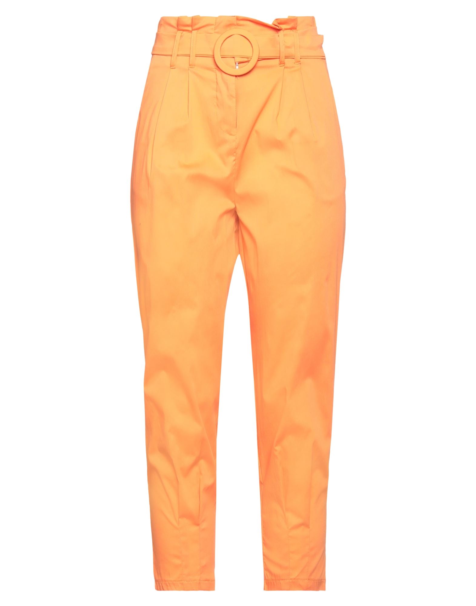 Mironcè Woman Pants Orange Size 6 Cotton, Polyamide, Elastane
