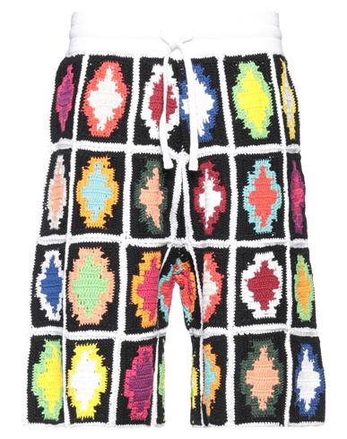 Marcelo Burlon County Of Milan Marcelo Burlon Macrame Cross Knit Shorts Man Shorts & Bermuda Shorts Multicolored Size L Cotton In White