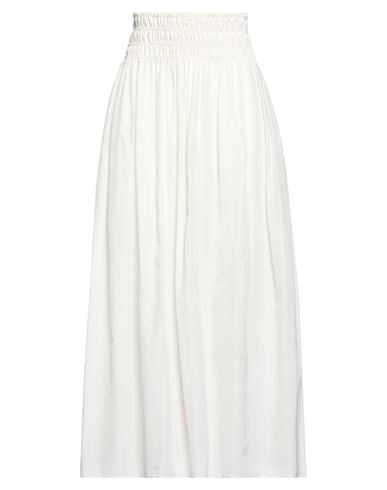 Tessa . Woman Midi Skirt Cream Size 6 Silk, Cotton In White