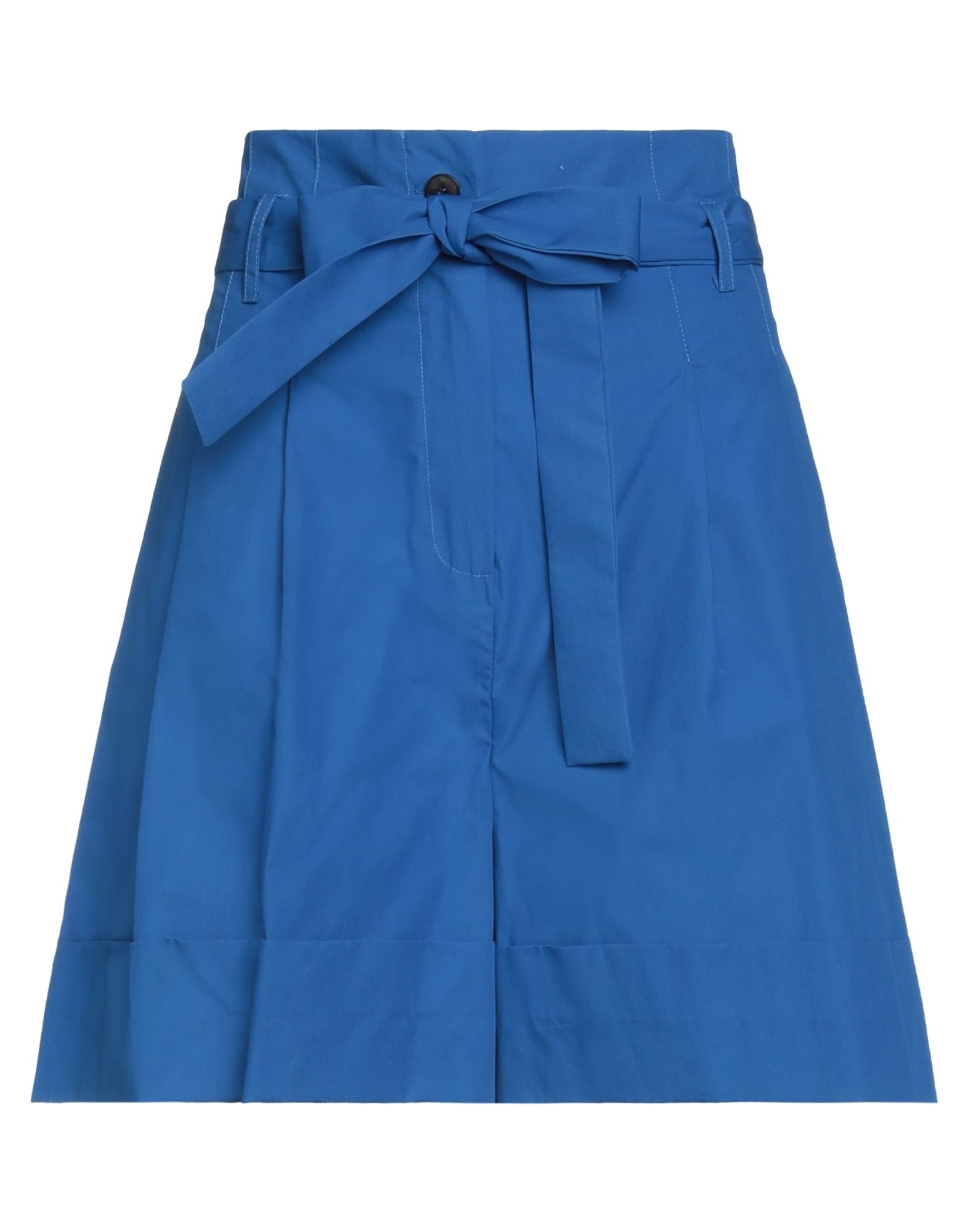 Suoli Woman Shorts & Bermuda Shorts Bright Blue Size 8 Cotton