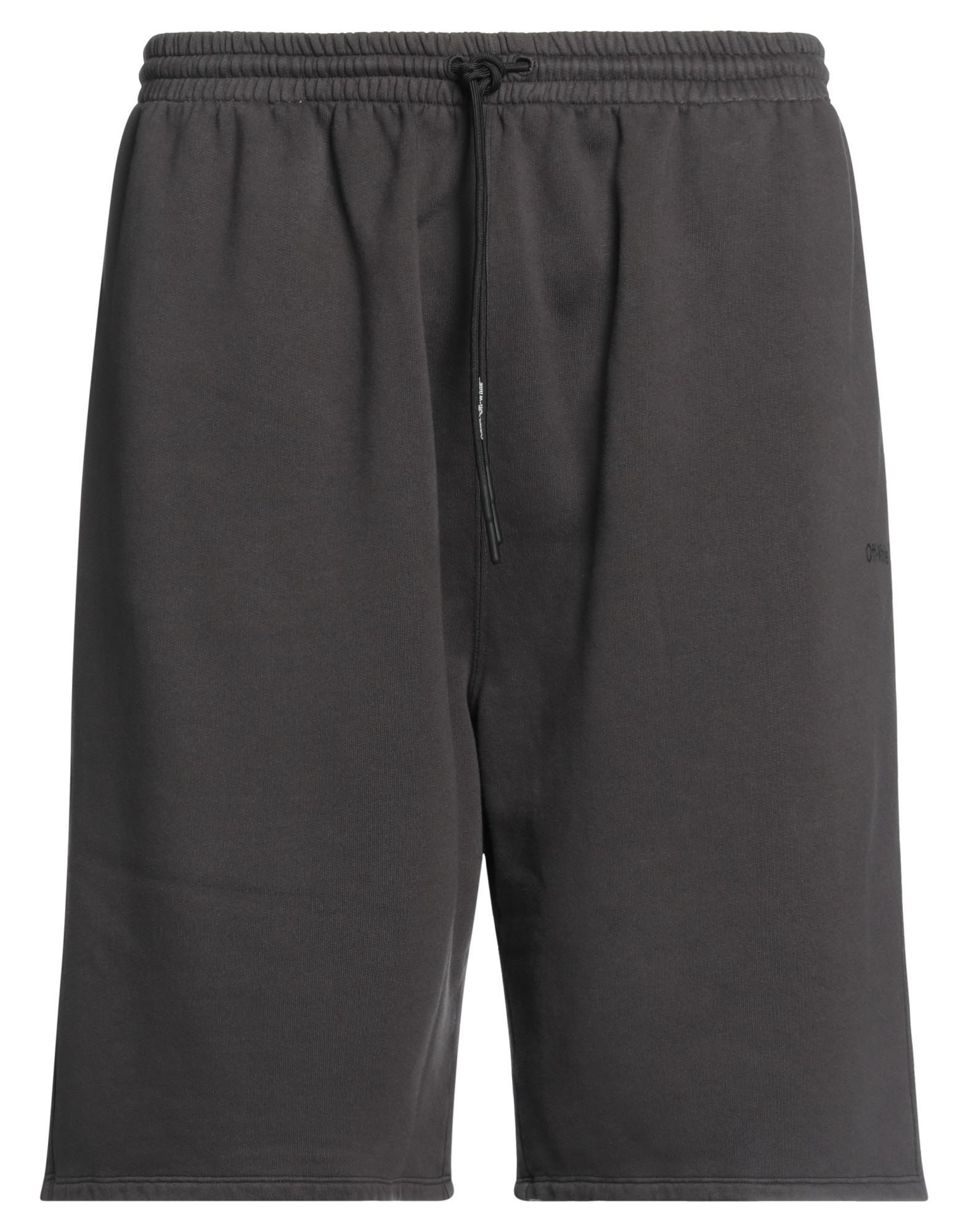 Off-white Man Shorts & Bermuda Shorts Steel Grey Size M Cotton