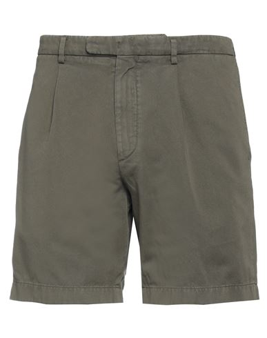 Boglioli Man Shorts & Bermuda Shorts Military Green Size 32 Cotton, Linen