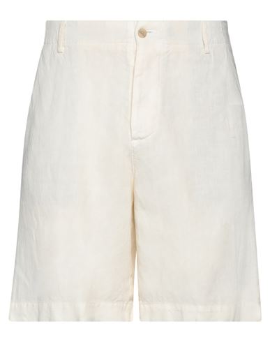 Boglioli Man Shorts & Bermuda Shorts Ivory Size 32 Cotton, Elastane In White
