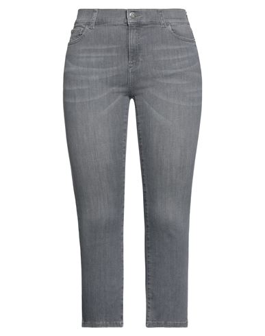 Emporio Armani Woman Denim Pants Grey Size 24 Cotton, Polyester, Elastane