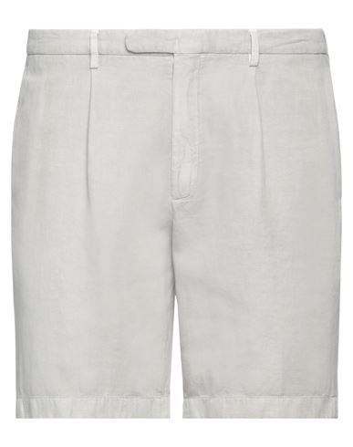 Boglioli Man Shorts & Bermuda Shorts Light Grey Size 38 Cotton, Linen