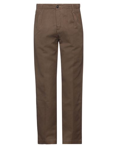 Vintage 55 Man Pants Brown Size 38 Cotton, Hemp