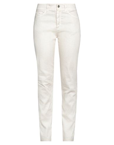 120% Lino Woman Pants Light Grey Size 6 Linen, Cotton, Elastane In Beige