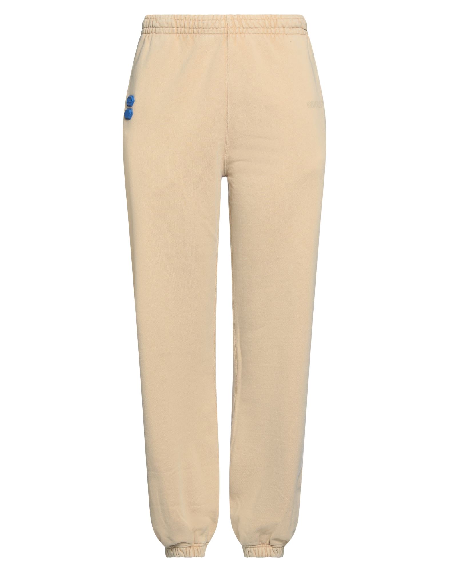 Off-white Woman Pants Sand Size M Cotton, Recycled Cotton, Organic Cotton In Beige