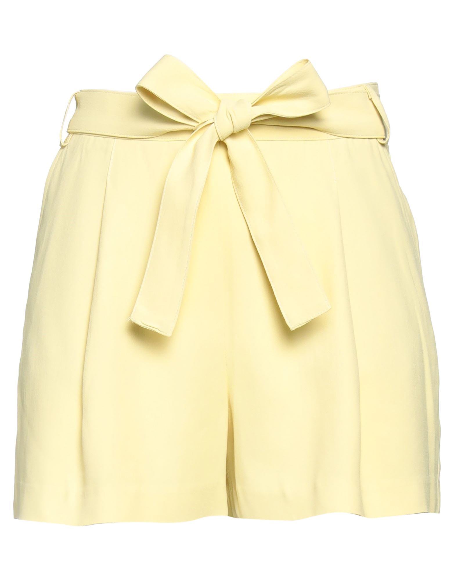 Atos Lombardini Woman Shorts & Bermuda Shorts Yellow Size 6 Acetate, Viscose