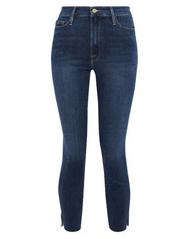Frame Woman Denim Cropped Blue Size 24 Organic Cotton, Recycled Polyester, Elastane