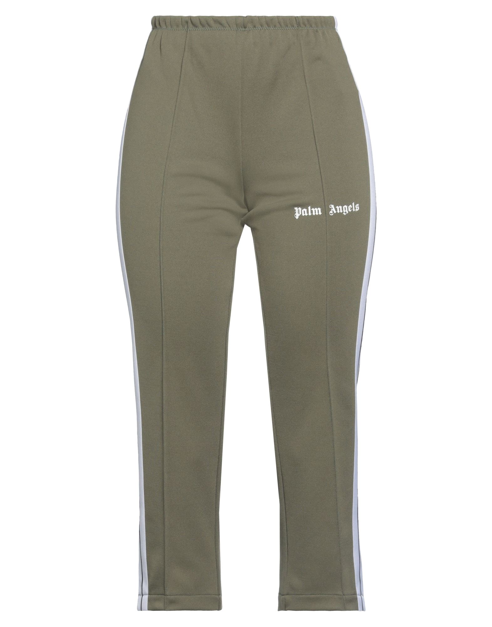 Palm Angels Cropped Pants In Green