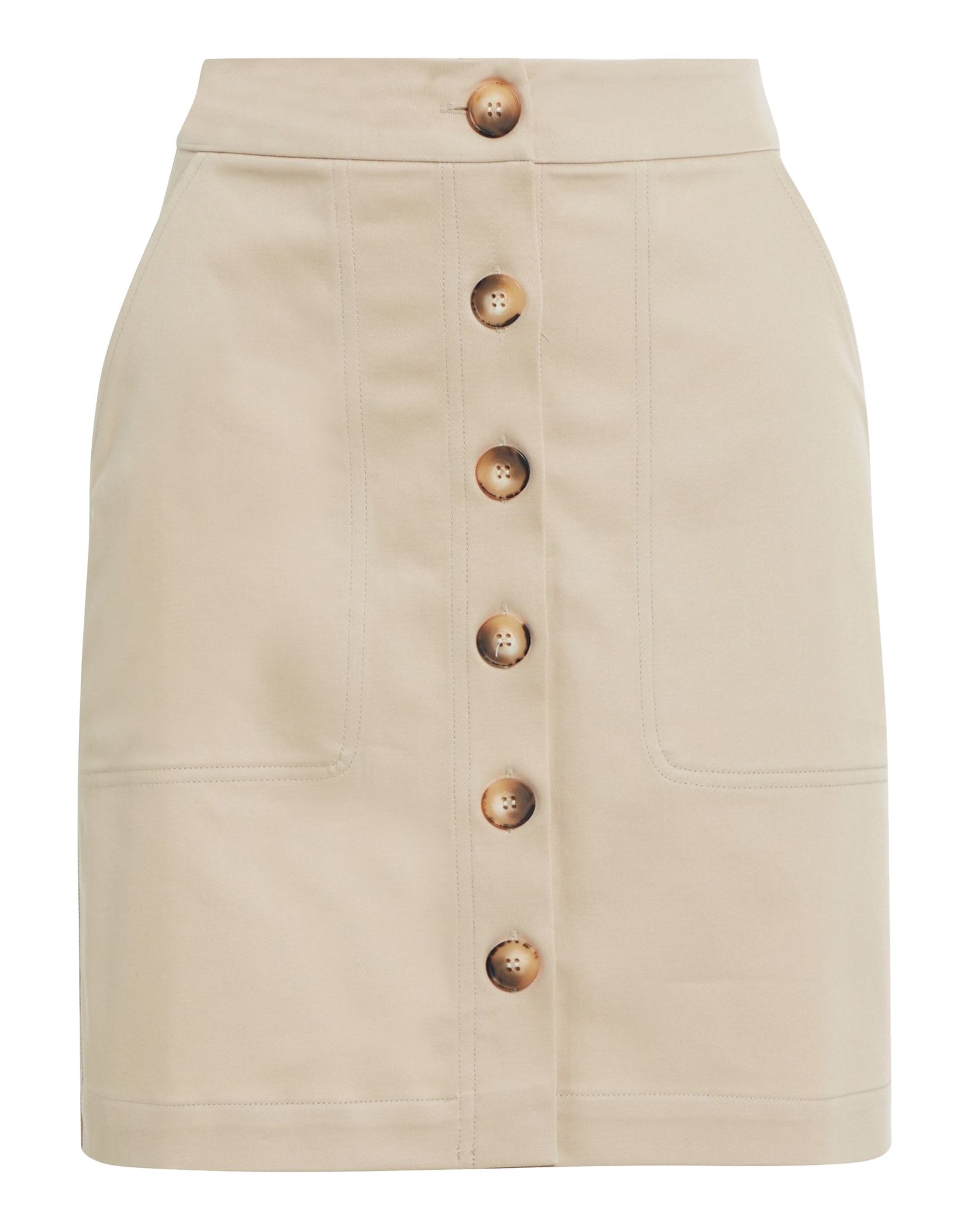 Iris & Ink Brielle Organic Cotton-blend Twill Mini Skirt In Beige