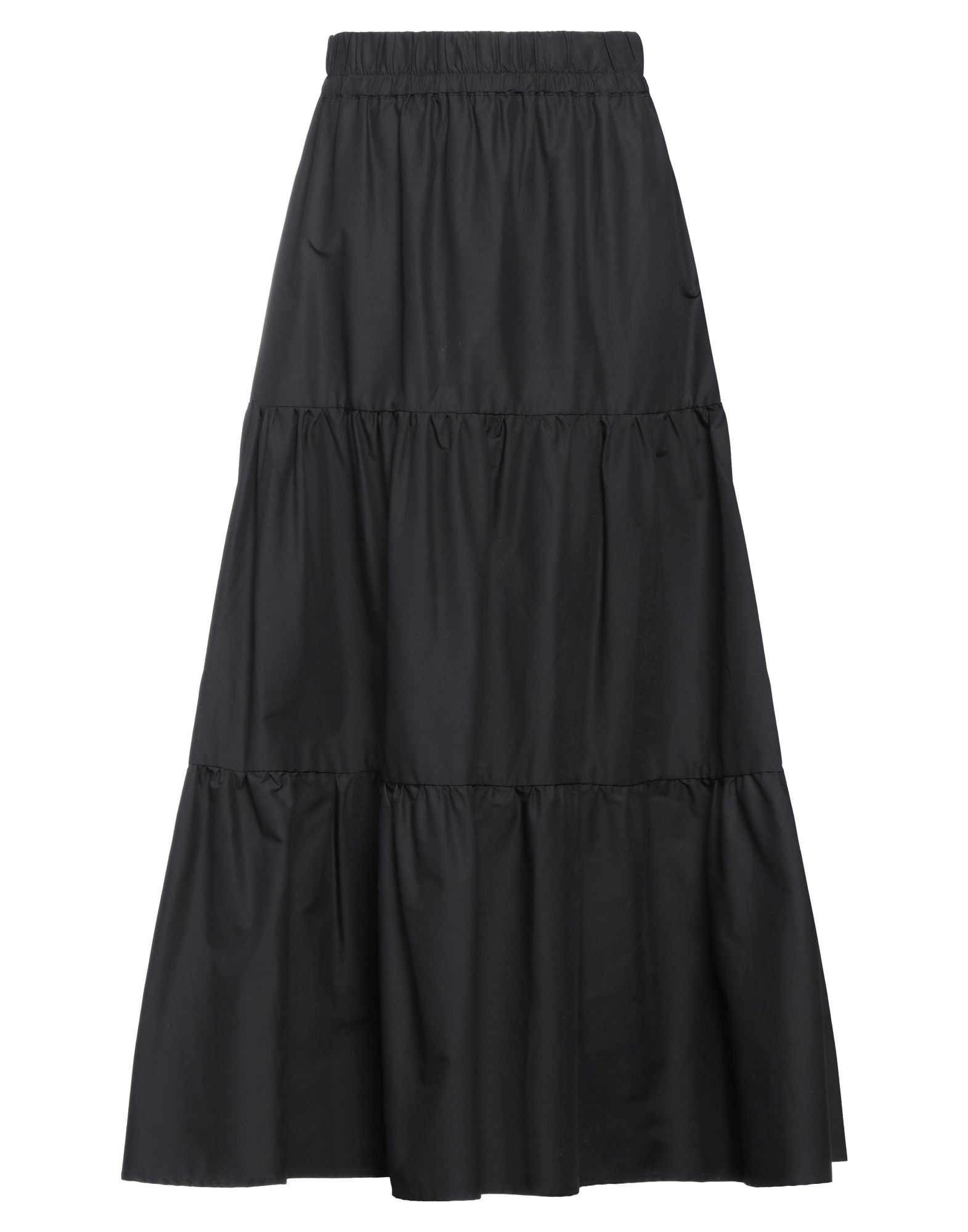 Emma & Gaia Woman Maxi Skirt Black Size 6 Cotton, Polyamide, Elastane