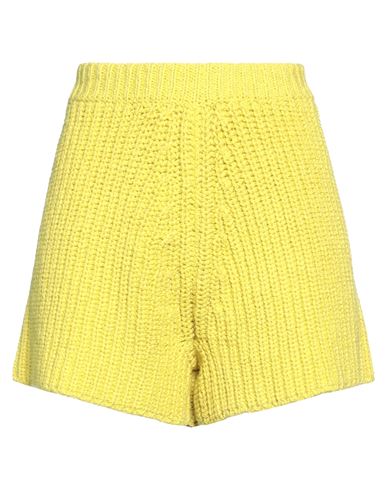 Alanui Woman Shorts & Bermuda Shorts Yellow Size L Cotton