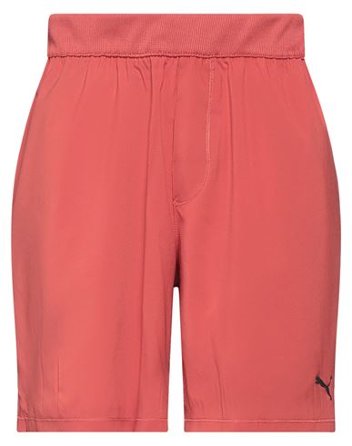 Puma Man Shorts & Bermuda Shorts Coral Size M Polyester In Red