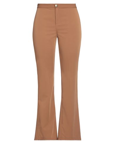 Think Woman Pants Camel Size Xs Polyester In Beige