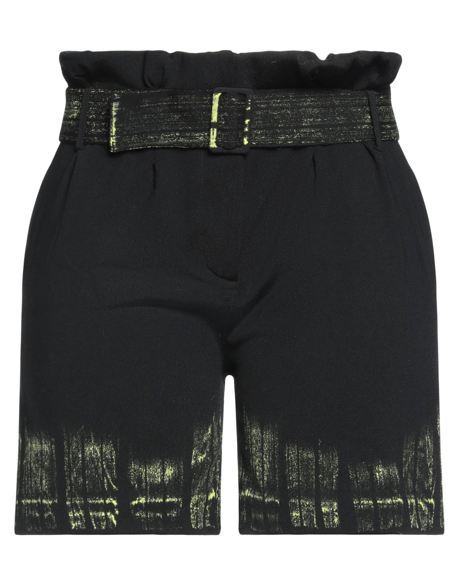Antonella Rizza Woman Shorts & Bermuda Shorts Black Size L Viscose, Cotton