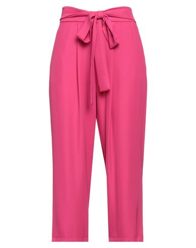 Think Woman Cropped Pants Fuchsia Size L Polyester In Pink
