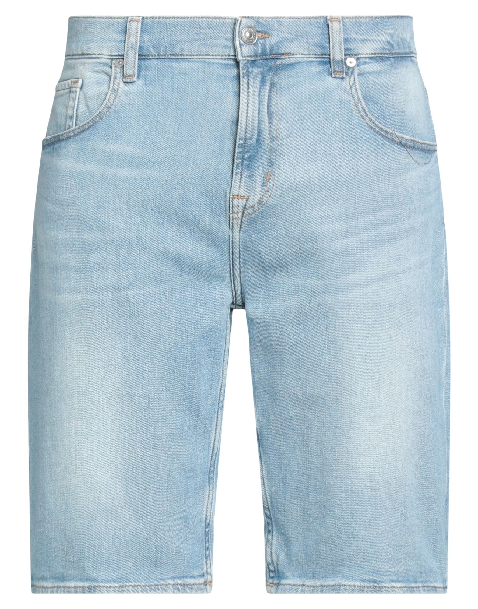 7 For All Mankind Denim Shorts In Blue