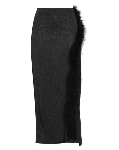 Antonella Rizza Woman Maxi Skirt Black Size S Viscose, Polyester