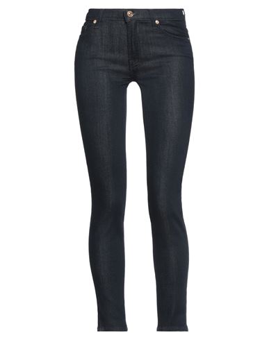Shop 7 For All Mankind Woman Jeans Blue Size 25 Viscose, Cotton, Lyocell, Polyester, Elastane