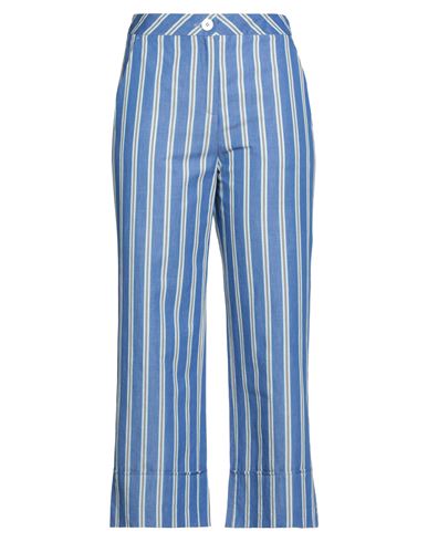 Marc Cain Woman Pants Azure Size 3 Cotton, Linen In Blue