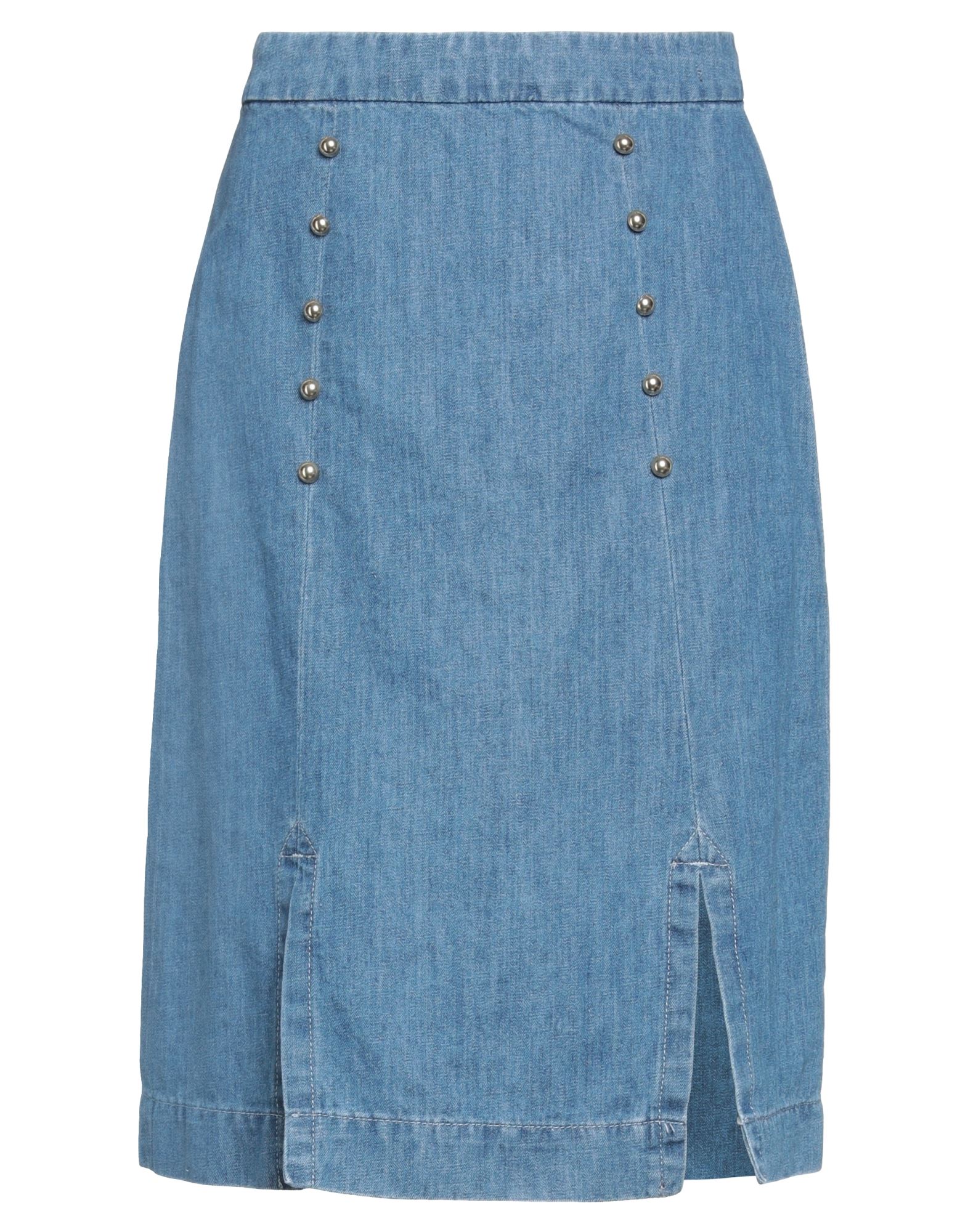 7 For All Mankind Denim Skirts In Blue