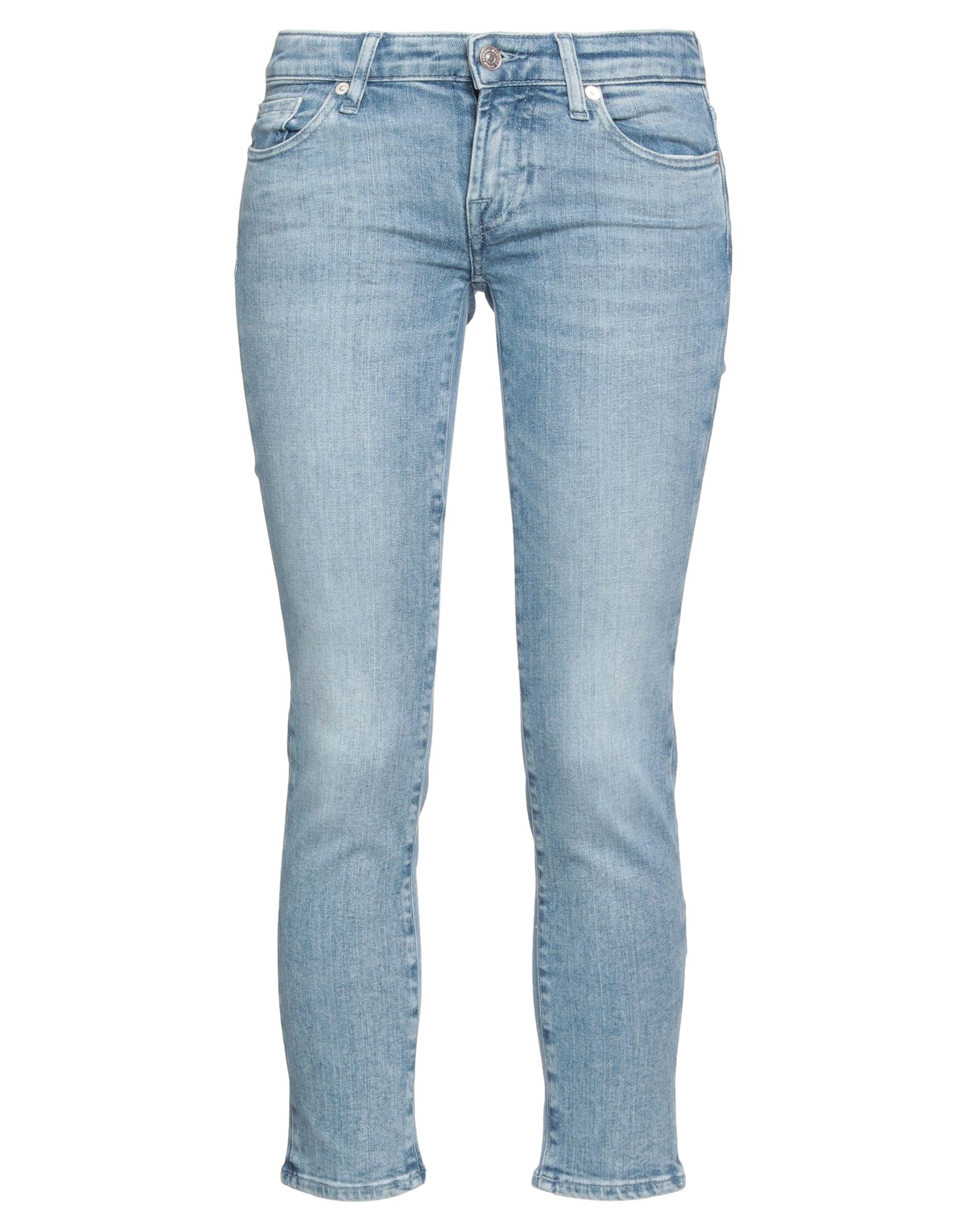 7 For All Mankind Denim Cropped In Blue