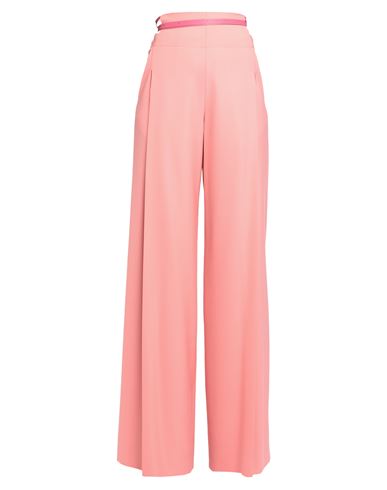 Off-white Woman Pants Salmon Pink Size 8 Polyester, Virgin Wool, Elastane, Soft Leather