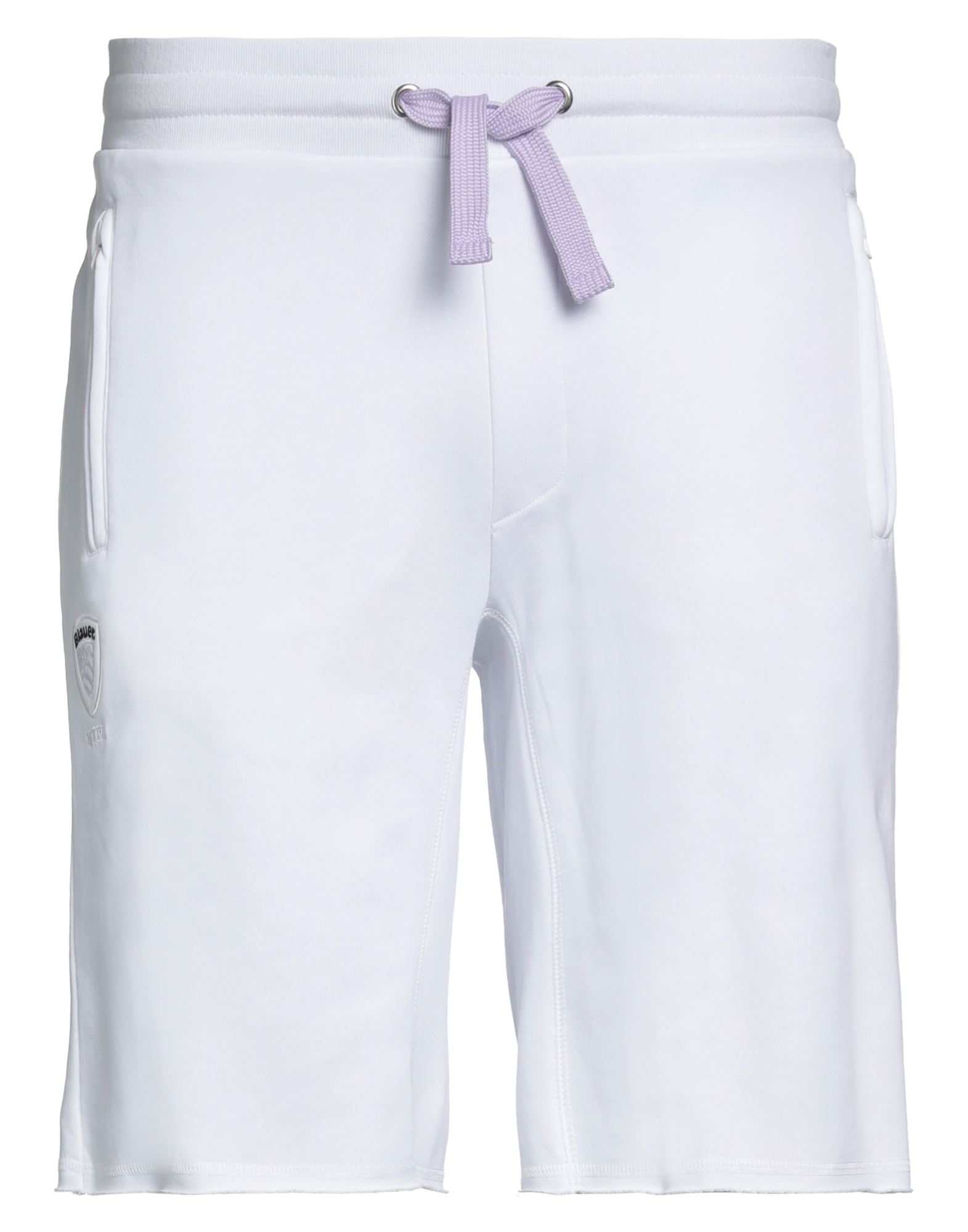 Blauer Man Shorts & Bermuda Shorts White Size Xxl Cotton, Polyester