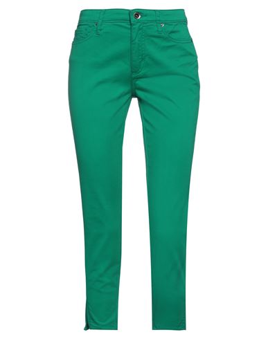 Armani Exchange Woman Denim Pants Green Size 25 Cotton, Elastane