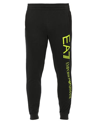 Ea7 Man Pants Black Size L Cotton In Black