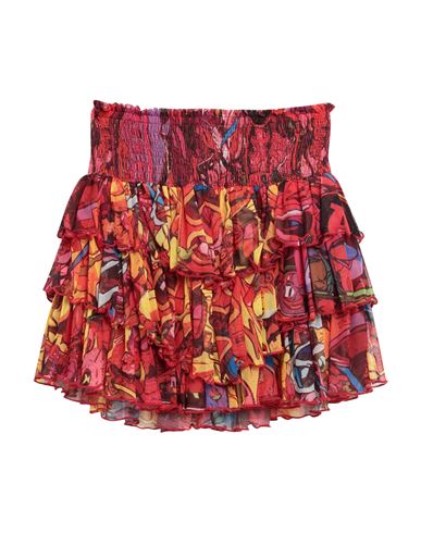 Aniye By Woman Mini Skirt Red Size 4 Polyester, Elastane