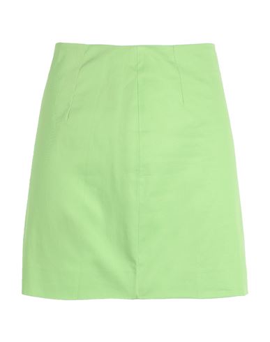 The Andamane Woman Mini Skirt Acid Green Size 8 Cotton, Elastane