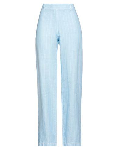 120% Woman Pants Sky Blue Size 2 Linen