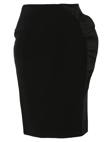 Emporio Armani Woman Midi Skirt Black Size 14 Viscose, Polyester