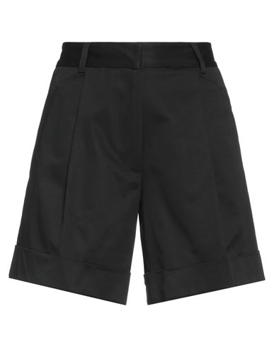 Anna Molinari Woman Shorts & Bermuda Shorts Black Size 2 Cotton, Elastane