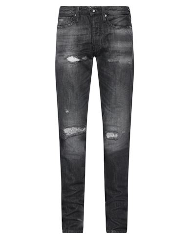 Emporio Armani Man Denim Pants Black Size 28w-34l Cotton