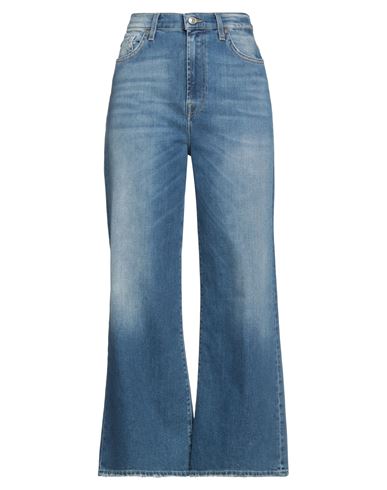 7 For All Mankind Woman Denim Pants Blue Size 23 Cotton, Elastomultiester