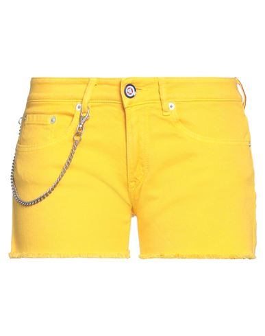 Modfitters Woman Shorts & Bermuda Shorts Ocher Size 29 Cotton, Elastane In Yellow