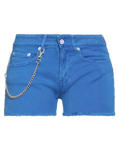 Modfitters Woman Shorts & Bermuda Shorts Bright Blue Size 27 Cotton, Elastane