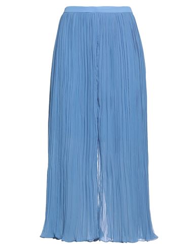 Rochas Woman Midi Skirt Slate Blue Size 8 Polyester