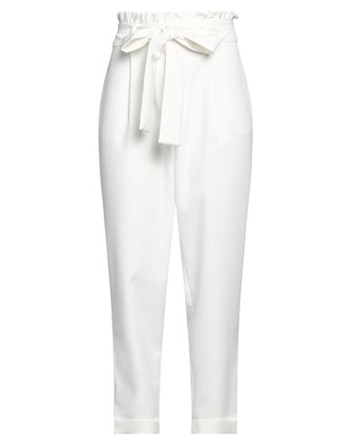 Fracomina Woman Pants White Size 6 Polyester, Elastane