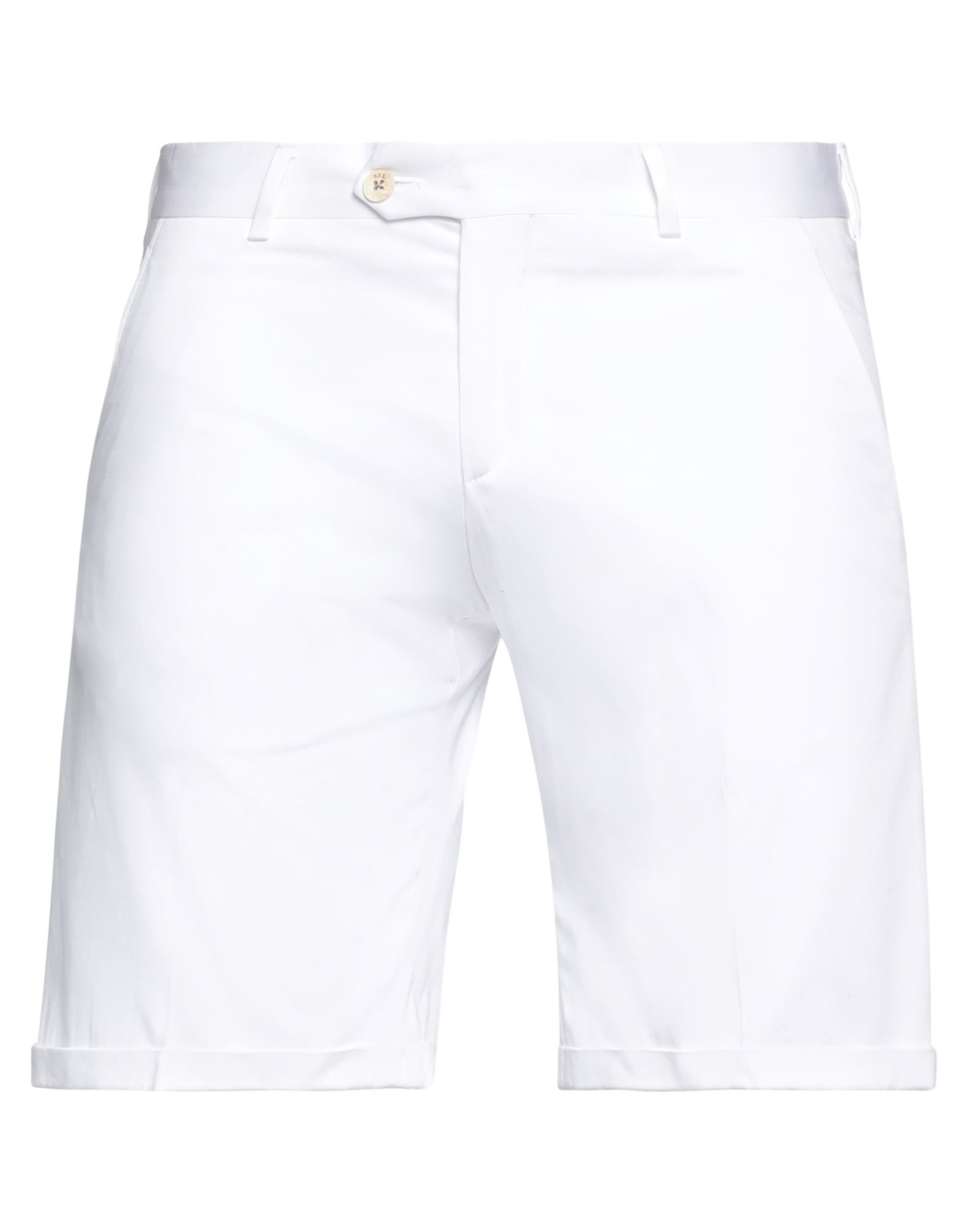 Roberto P  Luxury Roberto P Luxury Man Shorts & Bermuda Shorts White Size 38 Cotton, Elastane