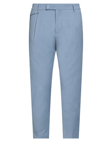 Golden Craft 1957 Man Pants Pastel Blue Size 33 Polyester, Wool, Elastane