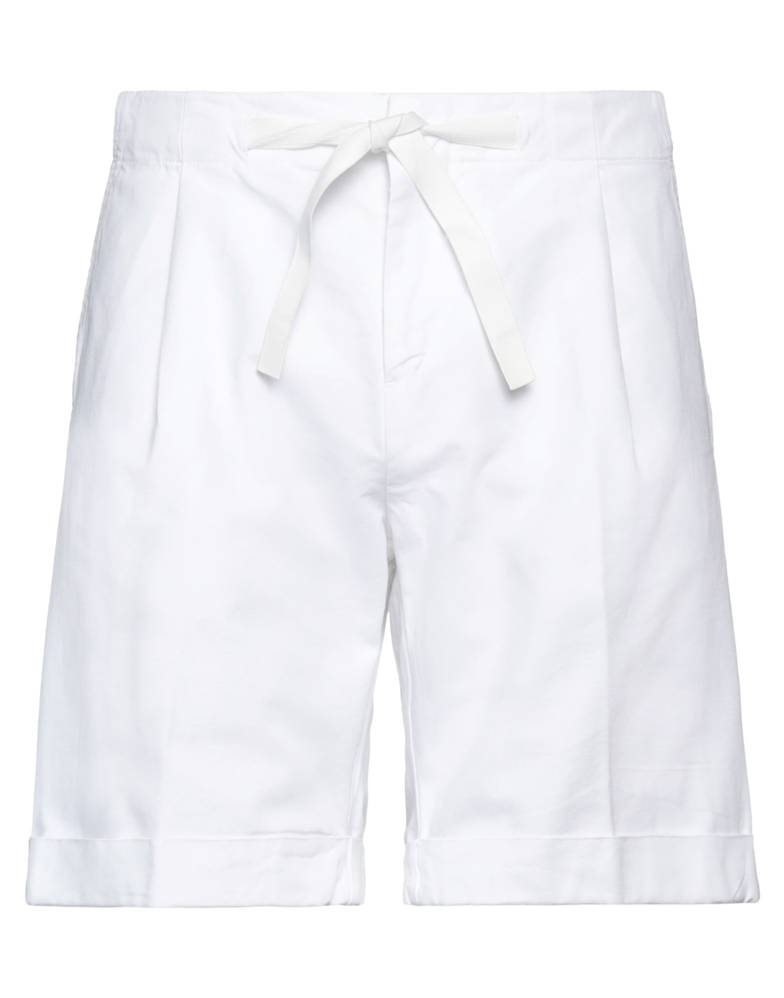 Entre Amis Man Shorts & Bermuda Shorts Ivory Size 30 Linen, Cotton, Elastane In White