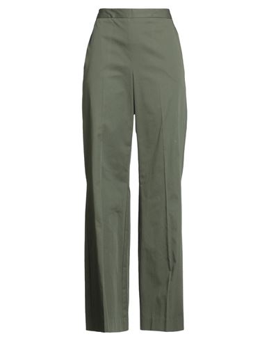 Drumohr Woman Pants Military Green Size 10 Cotton In Green
