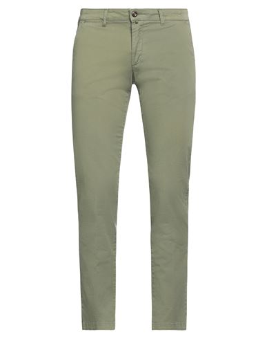 Asquani® Asquani Man Pants Military Green Size 40 Cotton, Elastane