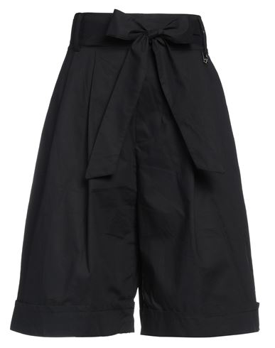 Mdm Mademoiselle Du Monde Woman Shorts & Bermuda Shorts Black Size 4 Cotton